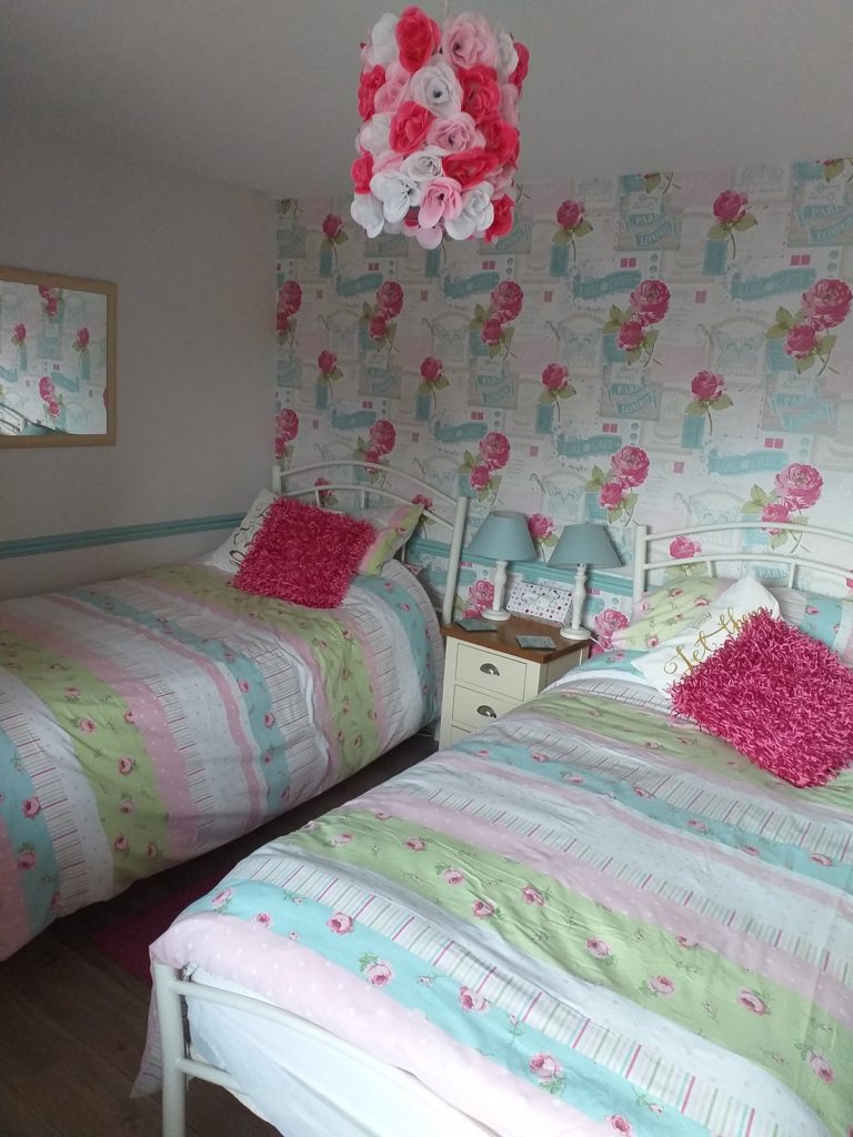 Madhatter ensuite twin bedded room